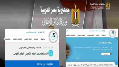 الاستعلام عن قيمة المعاش بالرقم القومي